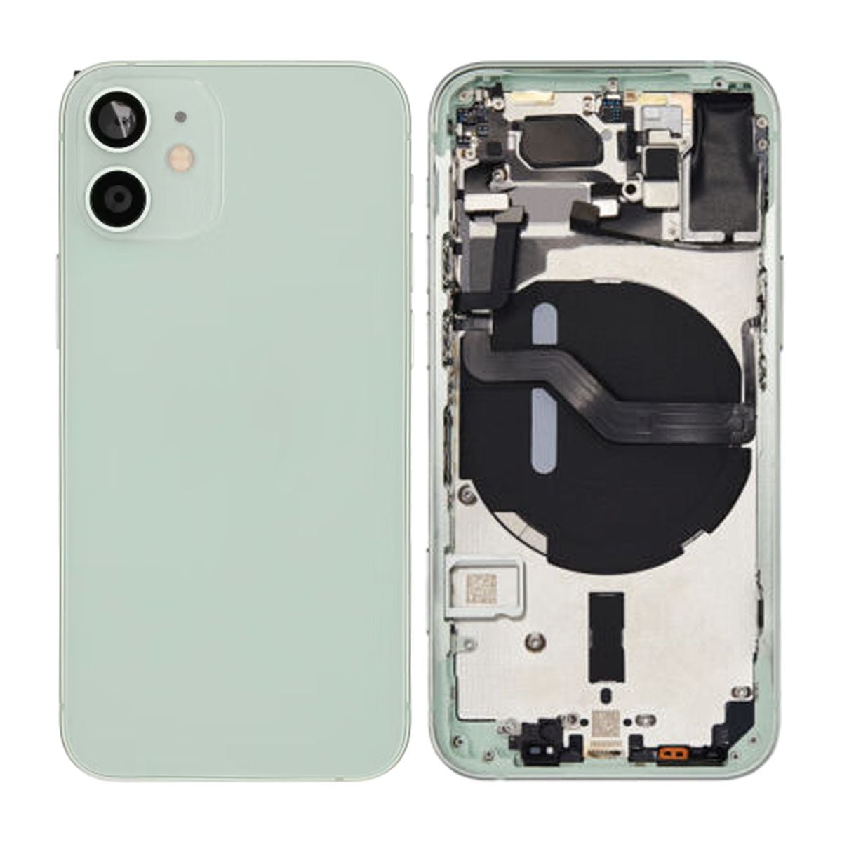 iPhone 12 Mini Baksida Komplett Med Smådelar - Grön image 1