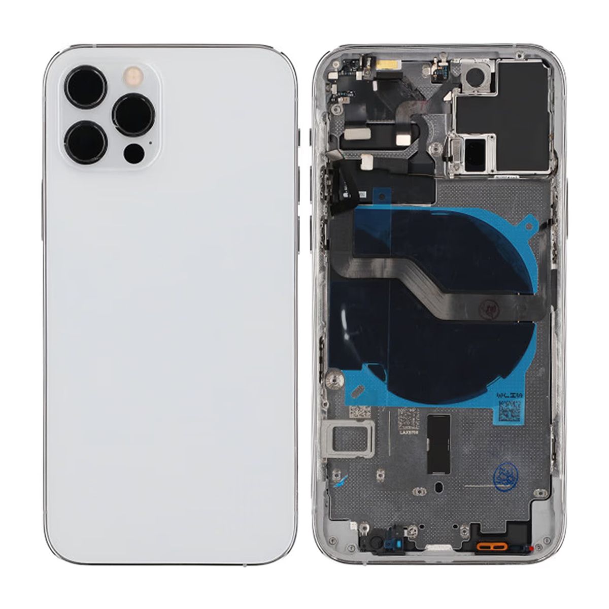 iPhone 12 Pro Baksida med Komplett Ram OEM - Vit image 1