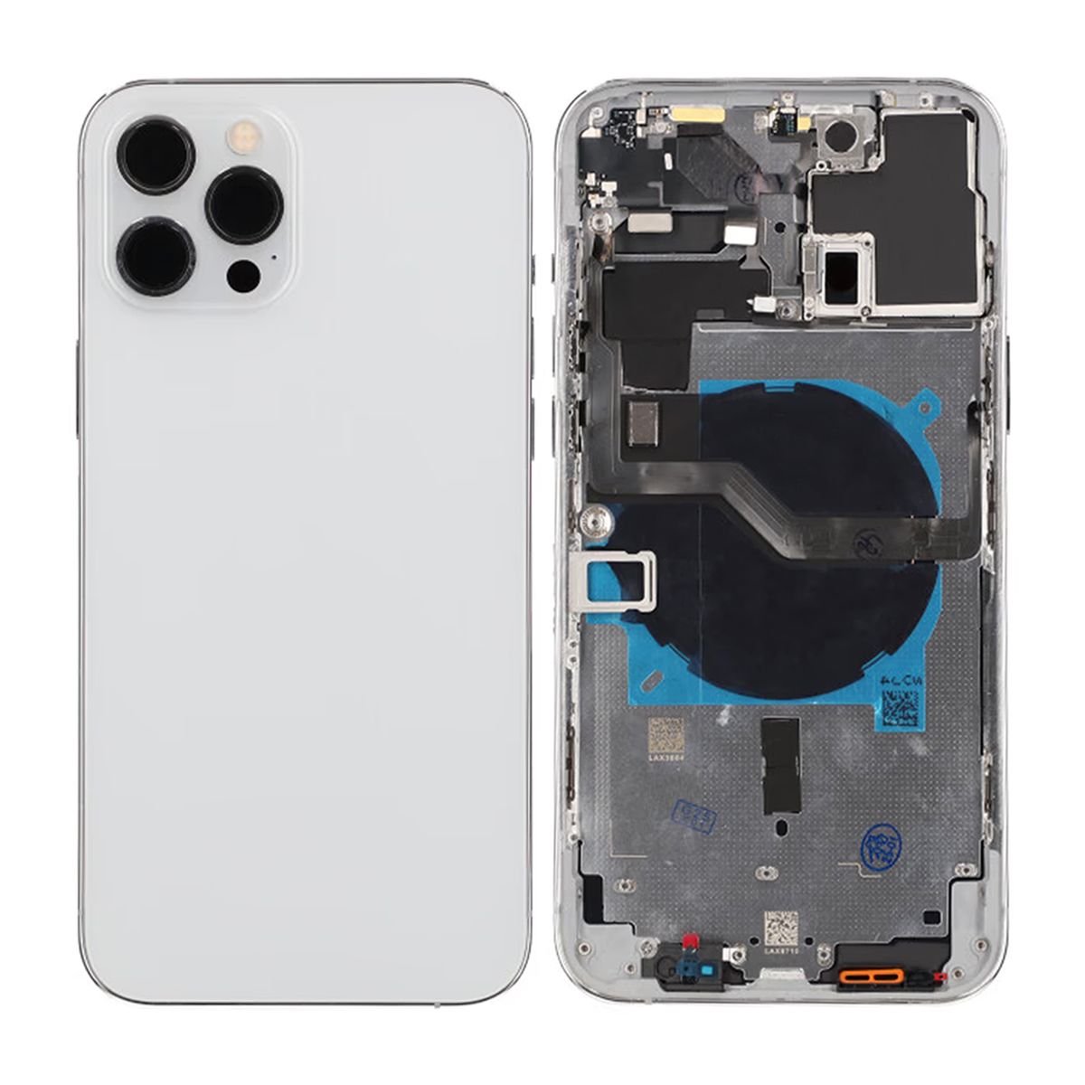 iPhone 12 Pro Max Baksida med Komplett Ram OEM - Vit image 1