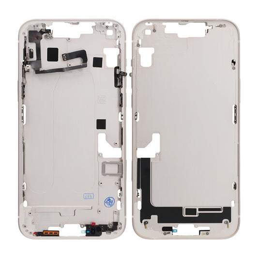 iPhone 14 Plus Mittenram med smådelar OEM - Vit image 1