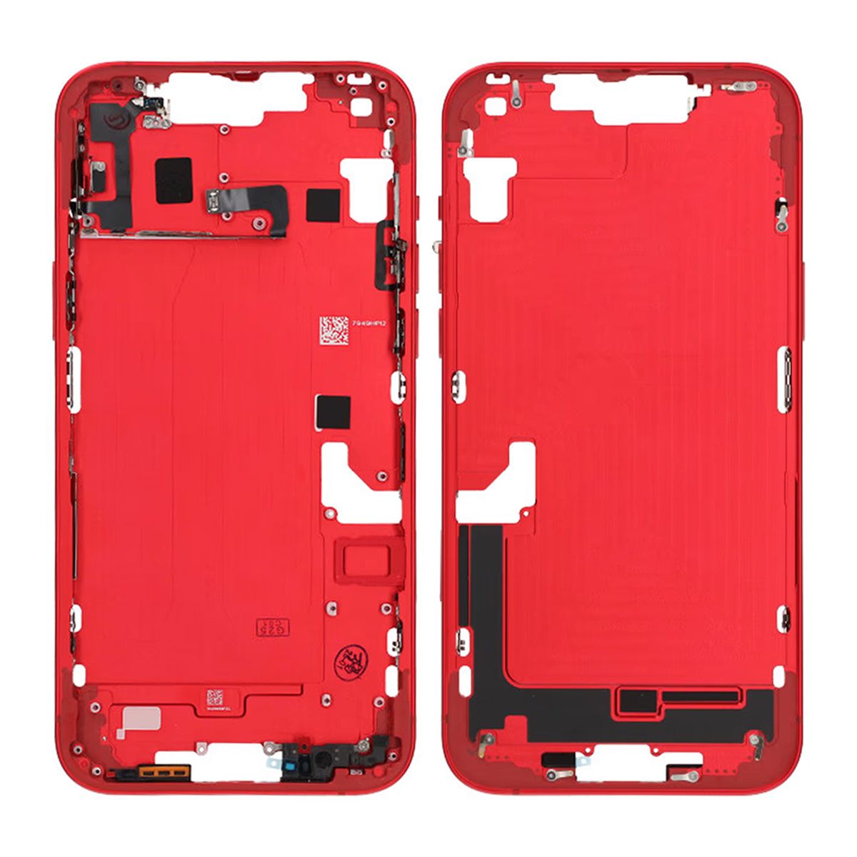 iPhone 14 Plus Mittenram med smådelar OEM - Röd image 1