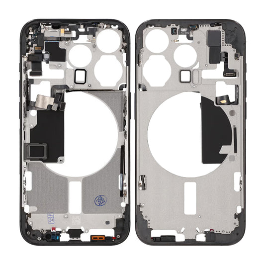 iPhone 15 Pro Mittenram med smådelar OEM - Titansvart image 1