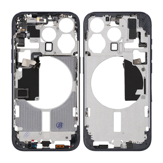iPhone 15 Pro Mittenram med smådelar OEM - Titanblå image 1