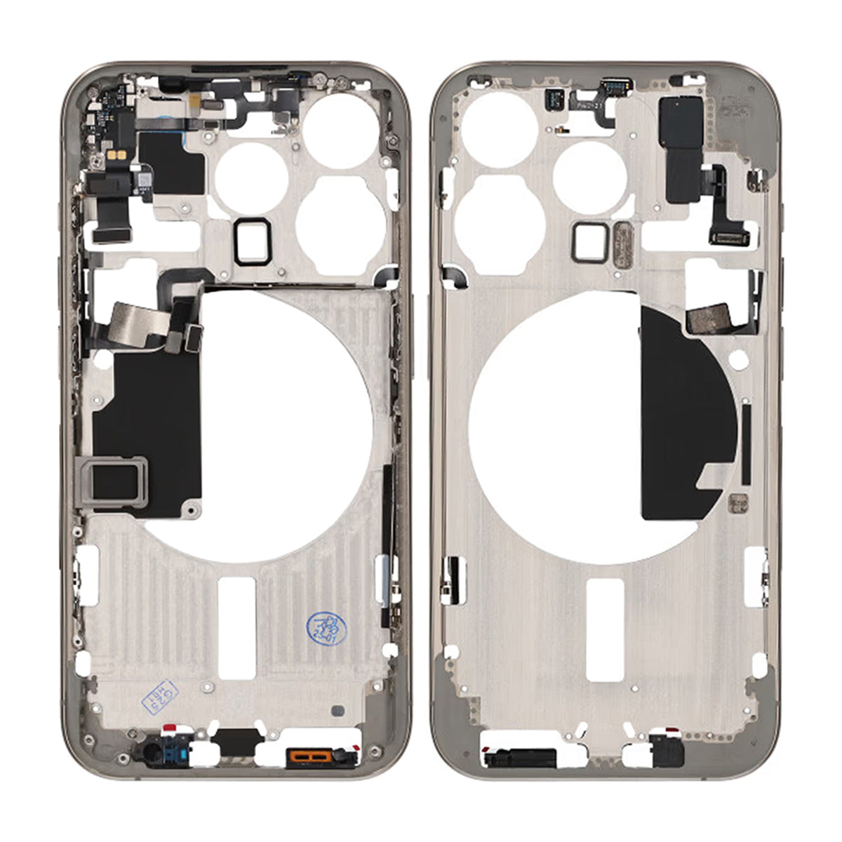 iPhone 15 Pro Mittenram med smådelar OEM - Naturlig Titan image 1