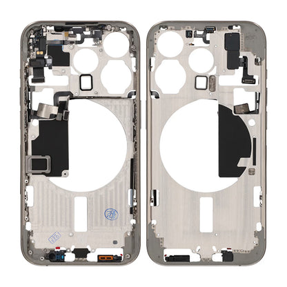 iPhone 15 Pro Mittenram med smådelar OEM - Naturlig Titan image 1