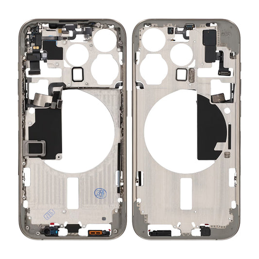 iPhone 15 Pro Mittenram med smådelar OEM - Naturlig Titan image 1