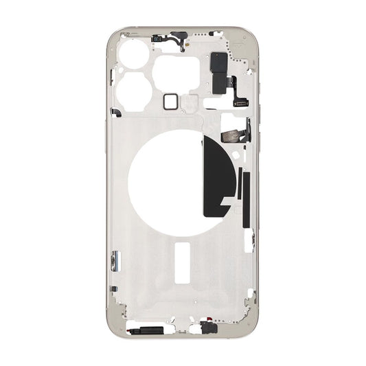 iPhone 15 Pro Max Mittenram med smådelar OEM - Titanvit image 3