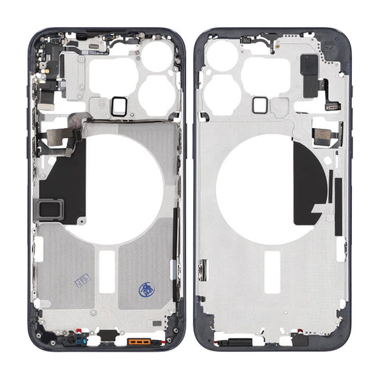 iPhone 15 Pro Max Mittenram med smådelar OEM - Titanblå image 1