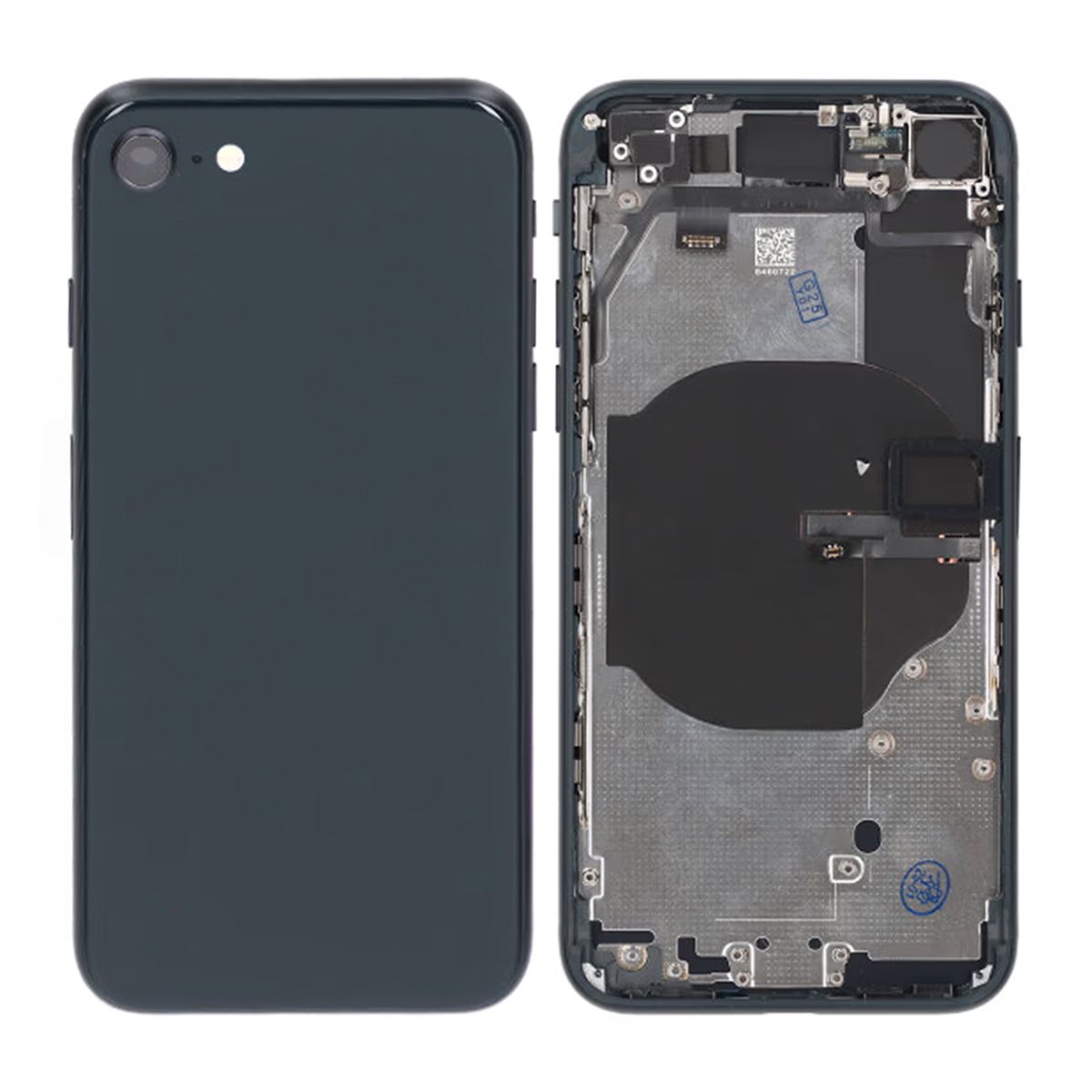 iPhone SE 2020 Baksida med Komplett Ram OEM - Svart image 1
