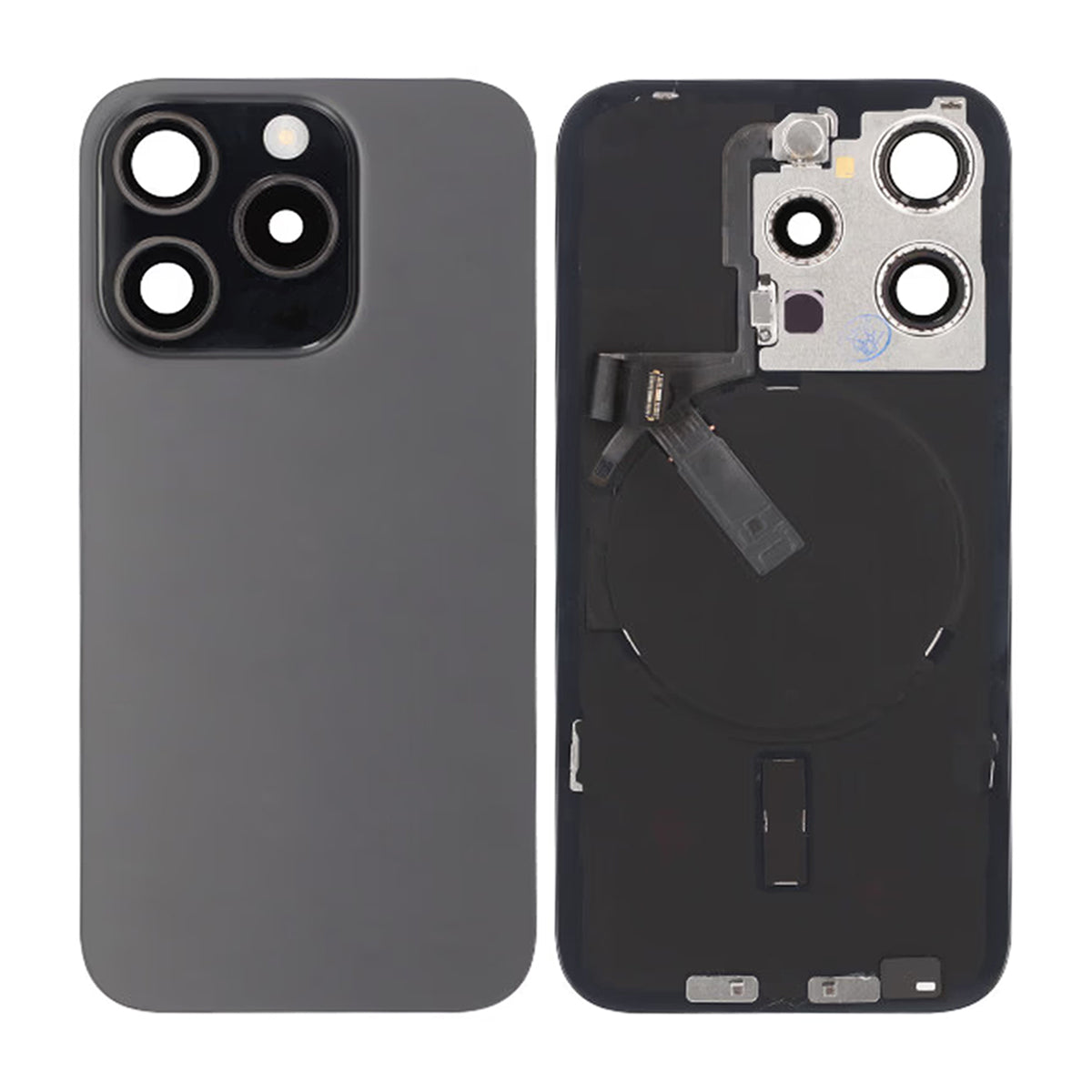 iPhone 15 Pro Baksida Glas Komplett OEM - Titansvart image 1