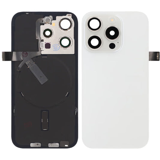 iPhone 15 Pro Baksida Glas Komplett OEM - Titanvit image 1