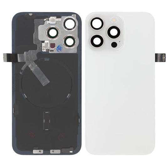 iPhone 15 Pro Max Baksida Glas Komplett OEM - Titanvit image 1