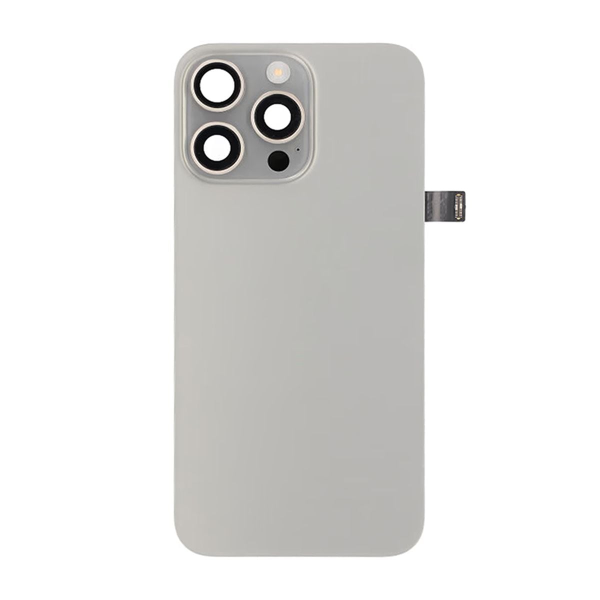 iPhone 15 Pro Max Baksida Glas Komplett OEM - Naturlig Titan image 2