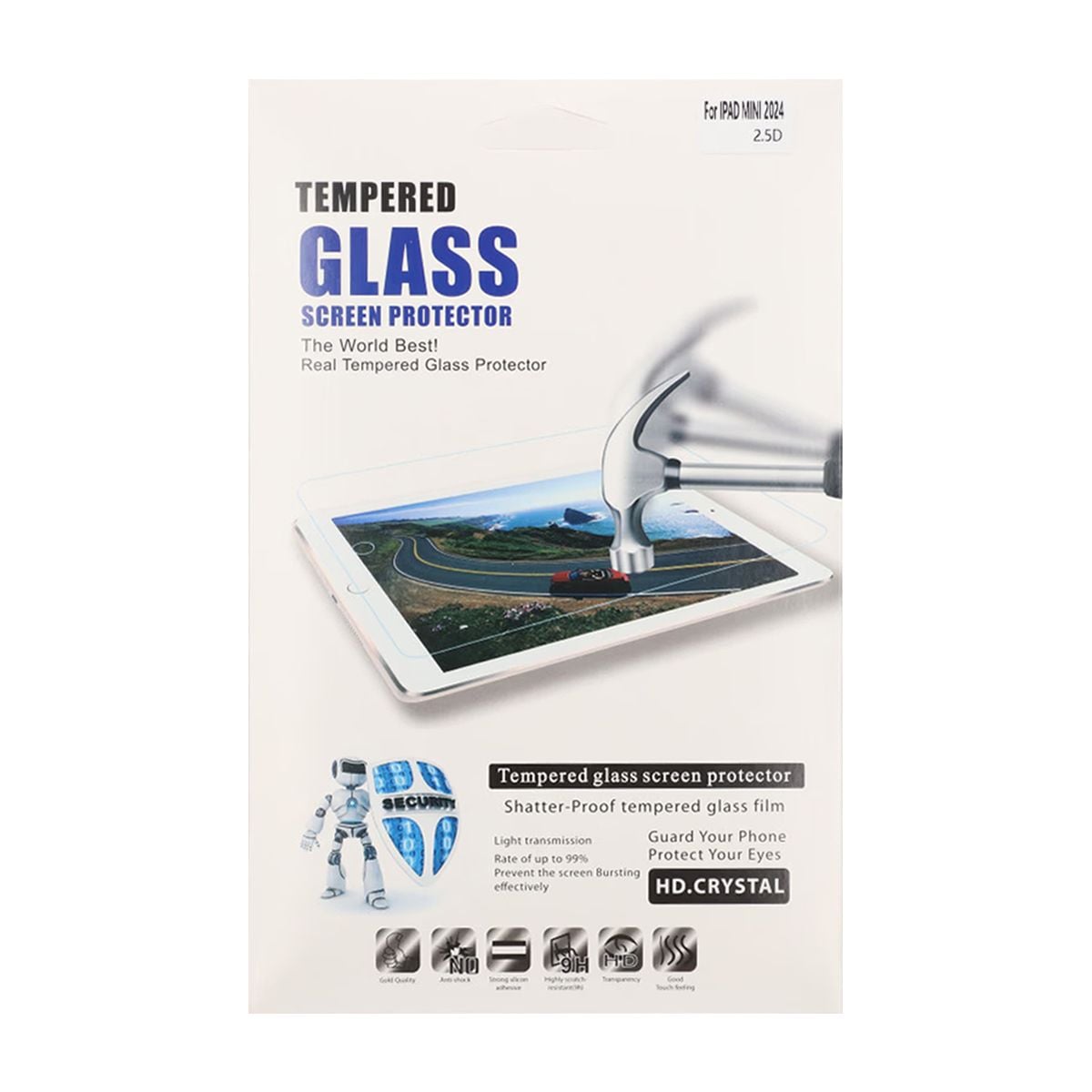 Skärmskydd iPad Mini 7 (2024) Härdat Glas image 4