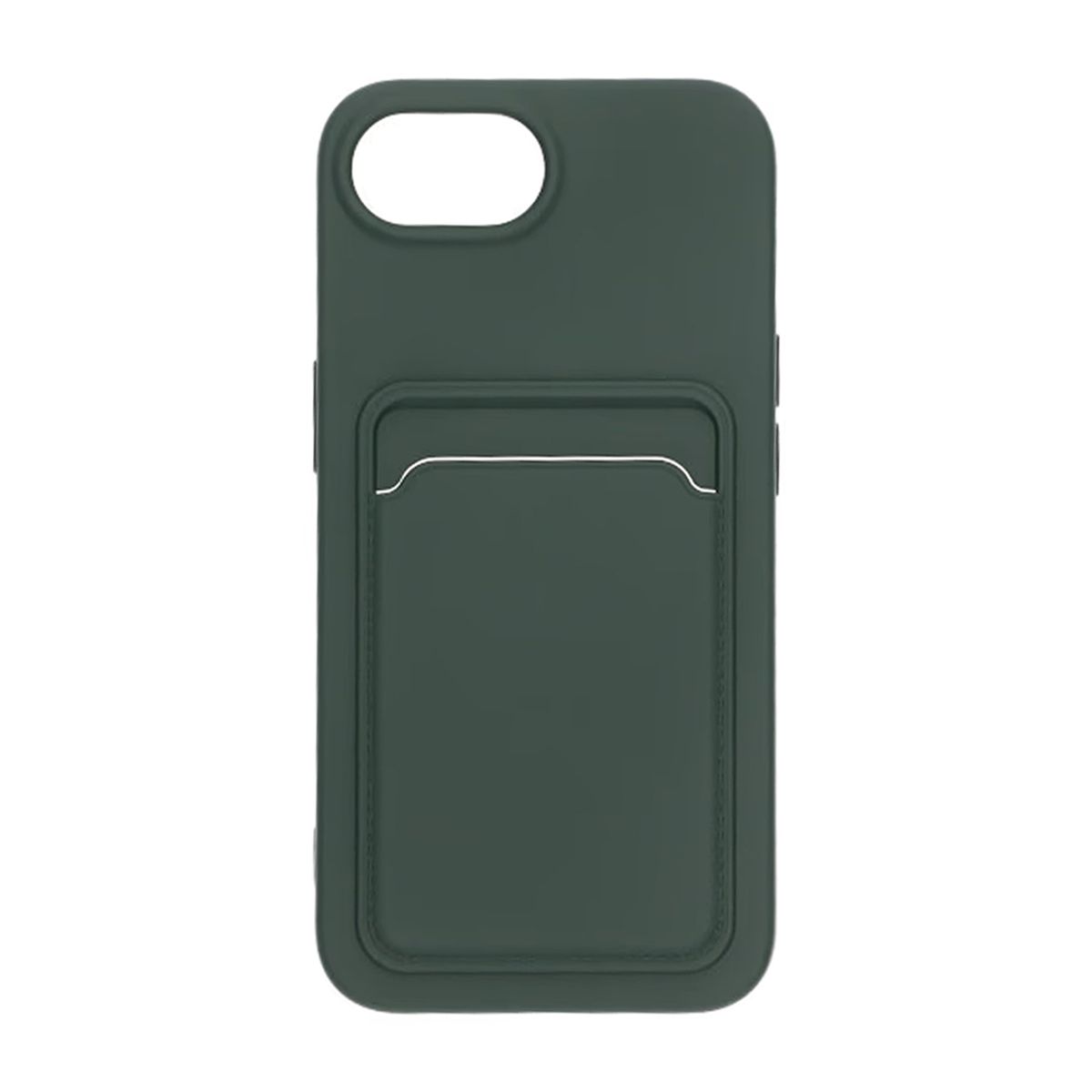 iPhone 16e Mobilskal Silikon med Korthållare - Grön image 2