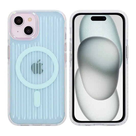 iPhone 15/14/13 Stöttåligt Mobilskal Magsafe Reflektionsfärg - Blå image 1