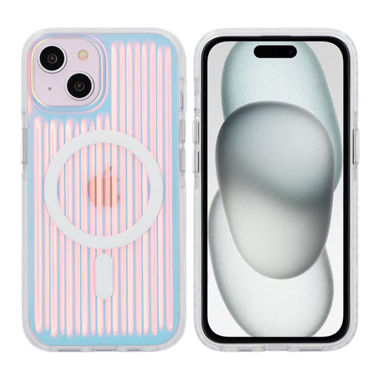 iPhone 15/14/13 Stöttåligt Mobilskal Magsafe Reflektionsfärg - Röd image 1