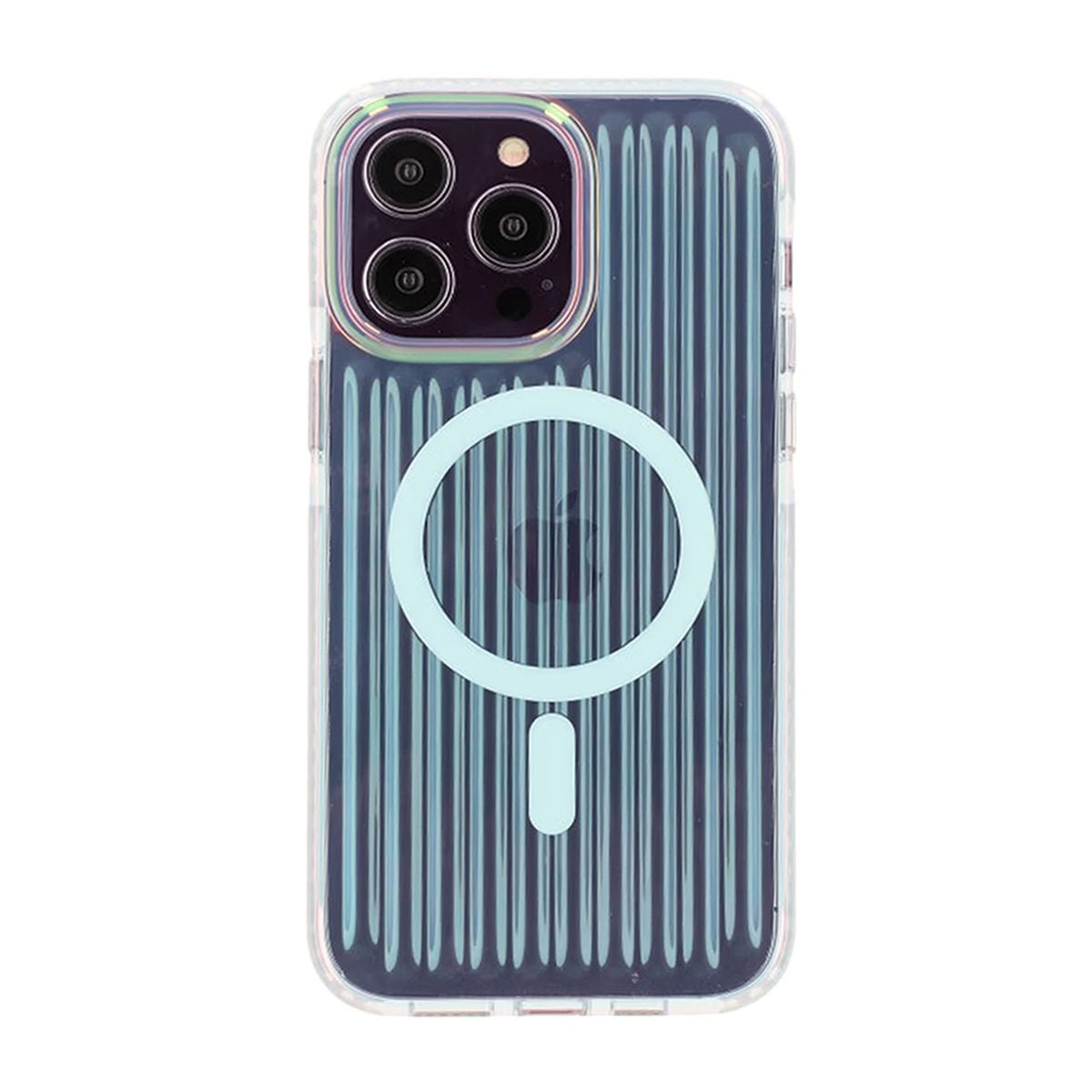 iPhone 14 Pro Max Stöttåligt Mobilskal Magsafe Reflektionsfärg - Blå image 3