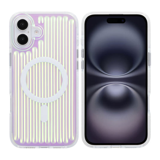 iPhone 16 Plus Stöttåligt Mobilskal Magsafe Reflektionsfärg - Grön image 1