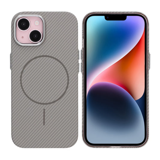 iPhone 13/14 Mobilskal Carbonmönstrad - Grå image 1