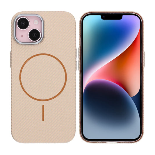iPhone 13/14 Mobilskal Carbonmönstrad - Guld image 1