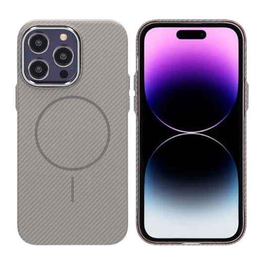 iPhone 14 Pro Mobilskal Carbonmönstrad - Grå image 1
