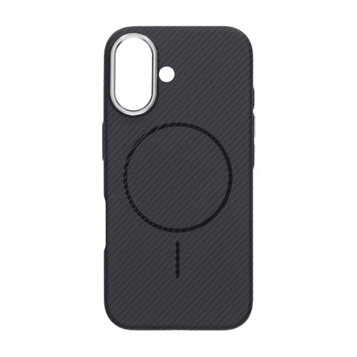 iPhone 16 Mobilskal Carbonmönstrad - Svart image 4