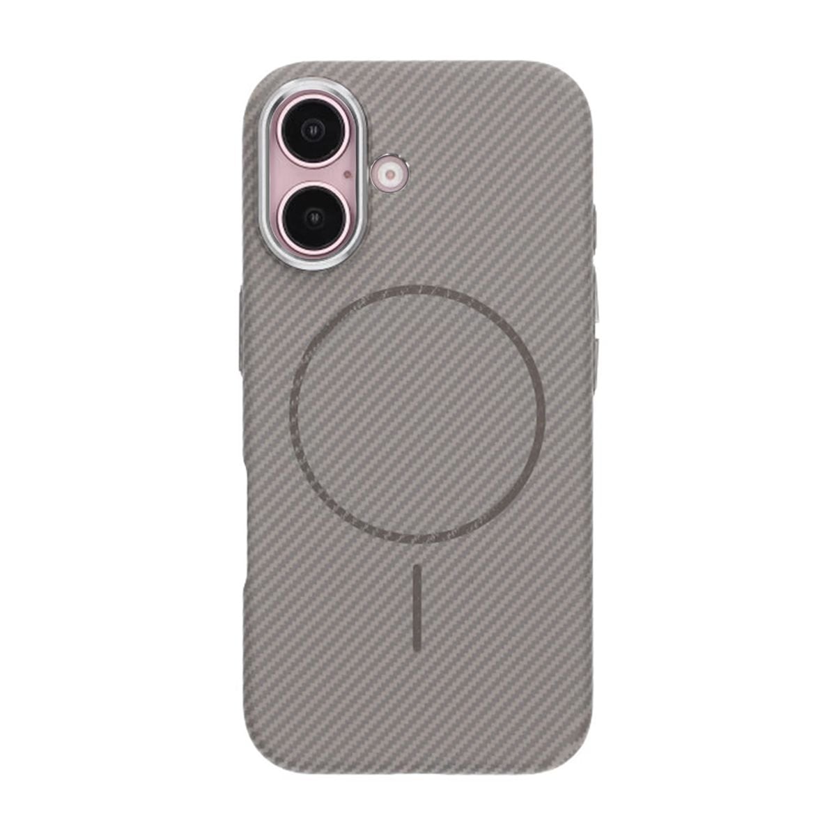 iPhone 16 Mobilskal Carbonmönstrad - Grå image 3