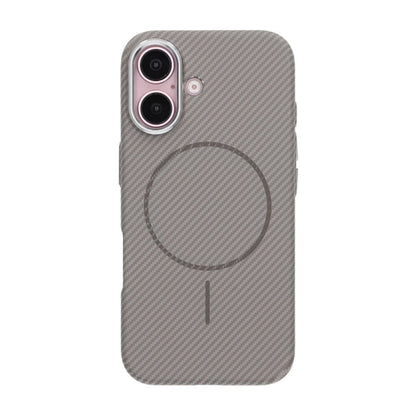 iPhone 16 Mobilskal Carbonmönstrad - Grå image 3
