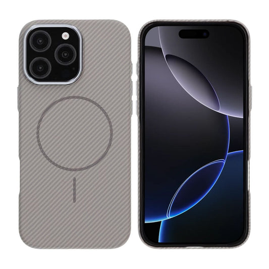 iPhone 16 Pro Max Mobilskal Carbonmönstrad - Grå image 1