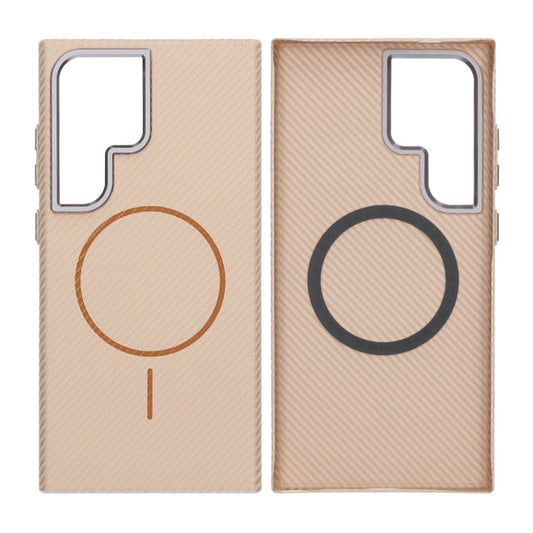 Samsung Galaxy S24 Ultra Mobilskal Carbonmönstrad - Guld image 1