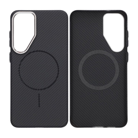 Samsung Galaxy S25 Plus Mobilskal Carbonmönstrad - Svart image 1