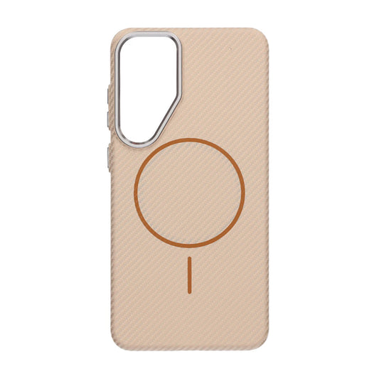 Samsung Galaxy S25 Plus Mobilskal Carbonmönstrad - Guld image 2