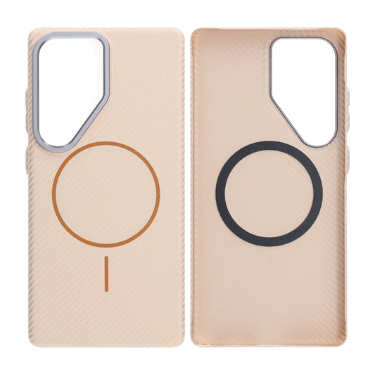 Samsung Galaxy S25 Ultra Mobilskal Carbonmönstrad - Guld image 1