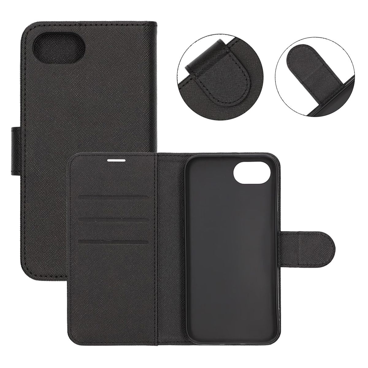 iPhone 16 Plånboksfodral med Stativ - Svart image 5