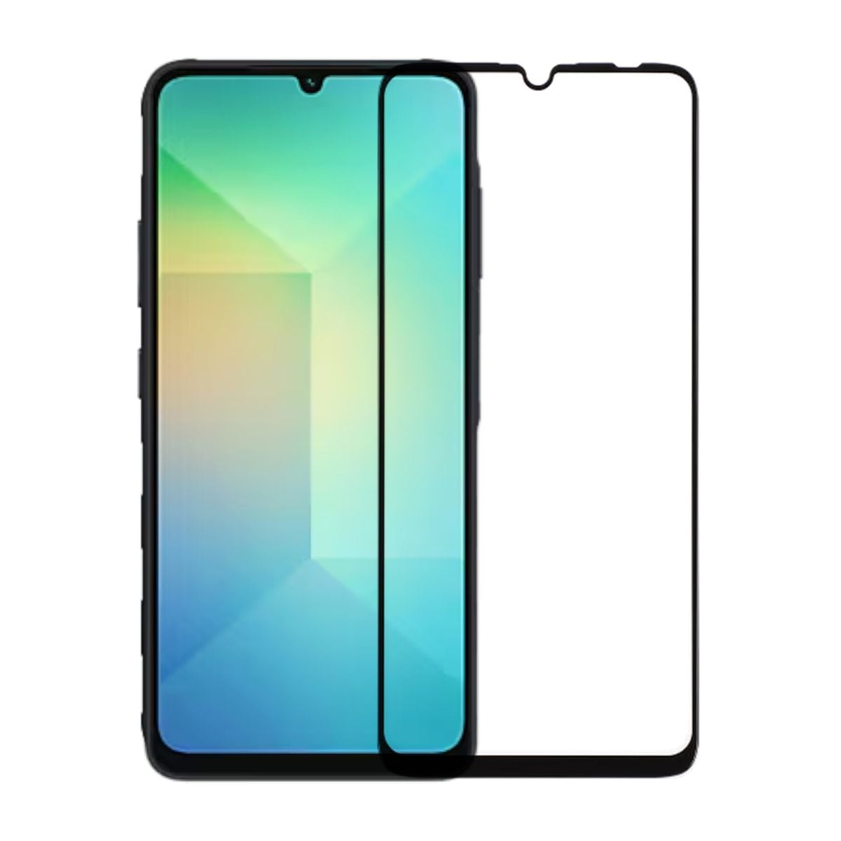 Skärmskydd Samsung Galaxy A06 med Aluminimum ram - miljö image 1