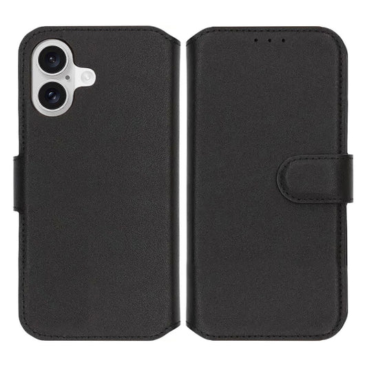 Rvelon Plånboksfodral Äkta Läder för iPhone 17 - Svart image 1