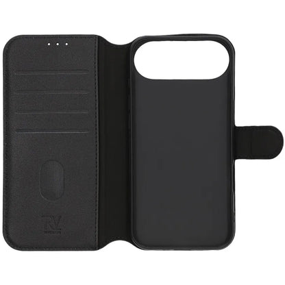 Rvelon Plånboksfodral Äkta Läder för iPhone Air - Svart image 2