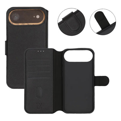 Rvelon Plånboksfodral Äkta Läder för iPhone Air - Svart image 5