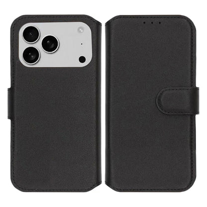 Rvelon Plånboksfodral Äkta Läder för iPhone 17 Pro - Svart image 1