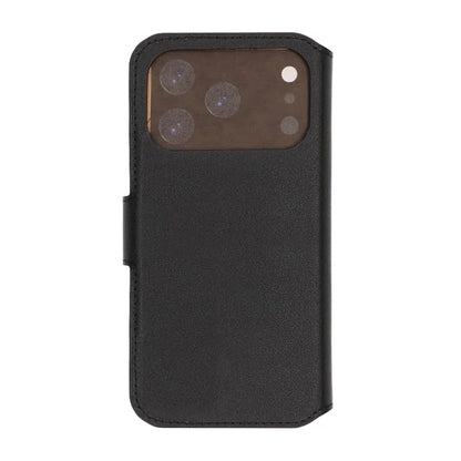 Rvelon Plånboksfodral Äkta Läder för iPhone 17 Pro Max - Svart image 3