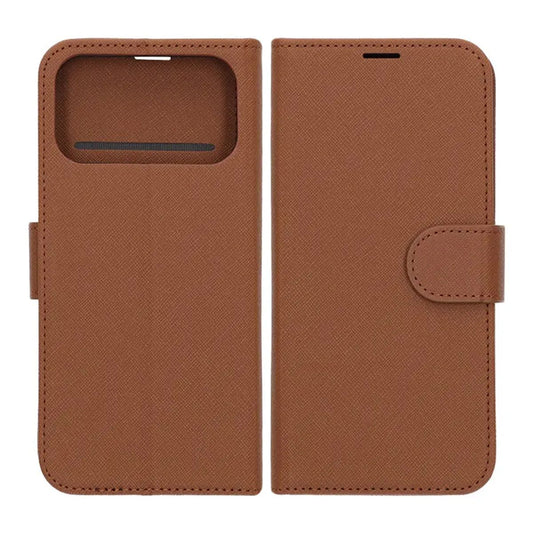 Plånboksfodral med stativ till iPhone 17 Pro - Brun image 1