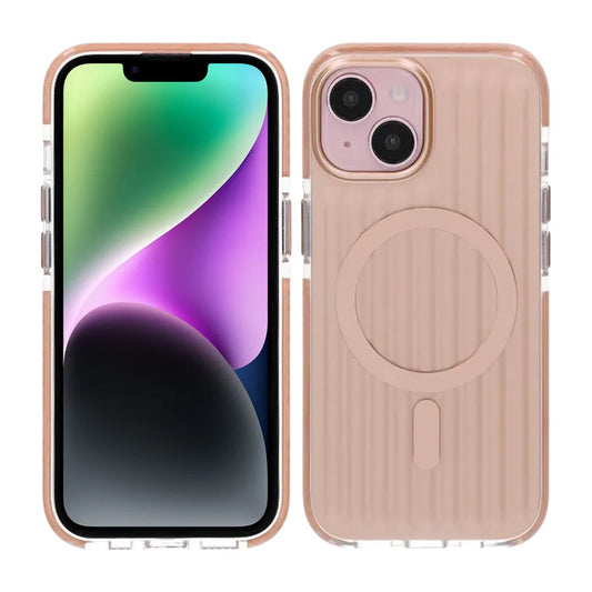 Mönstrat TPU Skal med Magsafe till iPhone 13/14/15 - Guld image 1