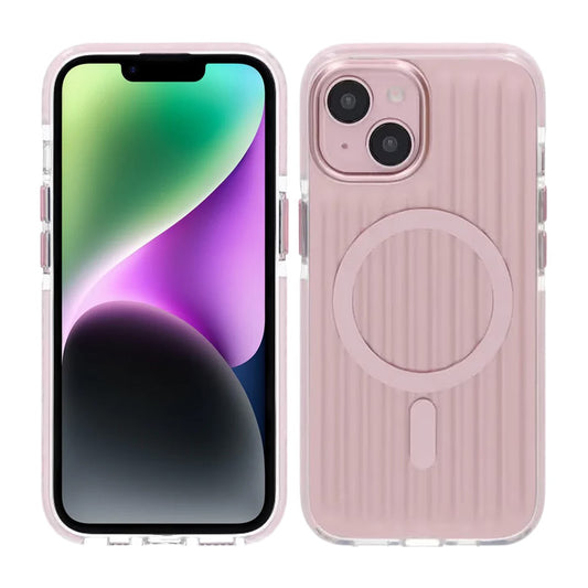 Mönstrat TPU Skal med Magsafe till iPhone 13/14/15 - Rosa image 1