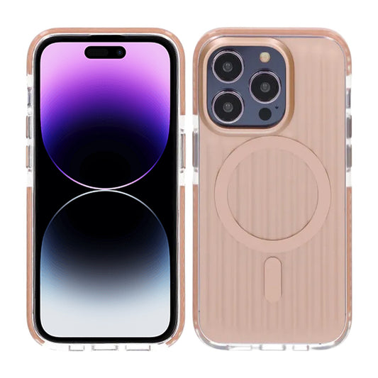 Mönstrat TPU Skal till iPhone 14 Pro med MagSafe - Guld image 1