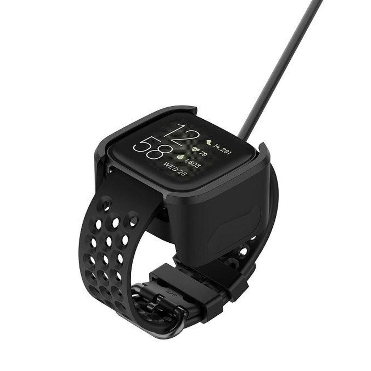 Laddkabel 4 Pin USB för Fitbit Versa 2 - Stående modell image 3