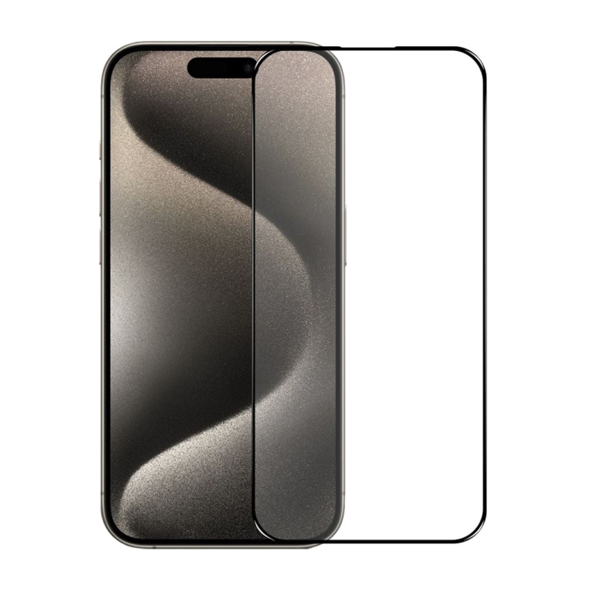 Skärmskydd till iPhone 15 Pro Heltäckande Härdat Glas (miljö) image 1