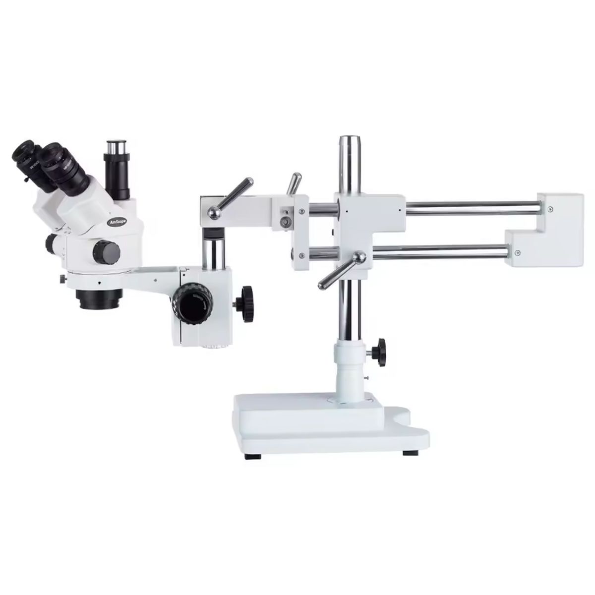 Stereozoommikroskop 7–45x med dubbel arm - AmScope image 1