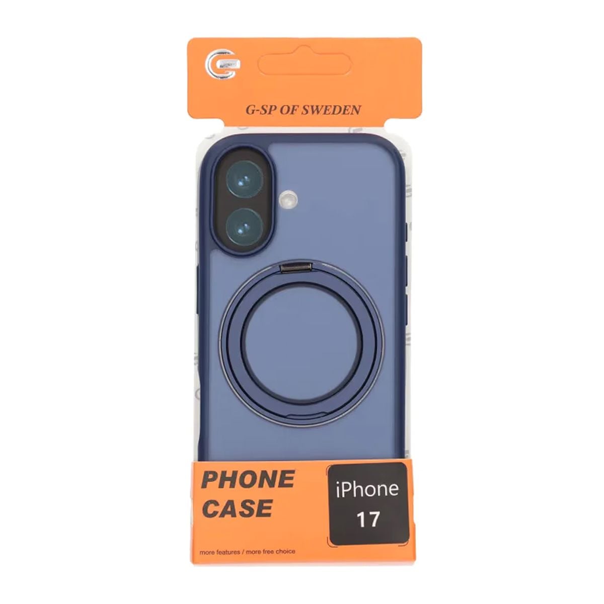 Mobilskal Roterande Magnet Stativ för iPhone 17 - Blå image 6