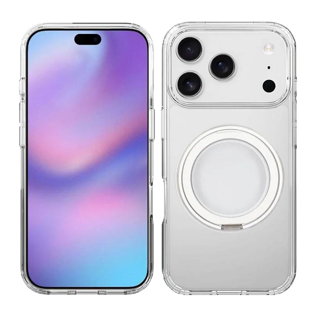 Mobilskal Roterande Magnet Stativ för iPhone 17 Pro - Klar image 1